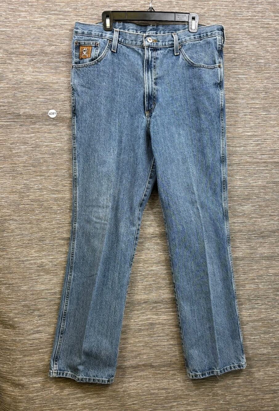 Cinch Up Straight Jeans Mens Size 38x32 Medium Wash High Rise Denim M907034